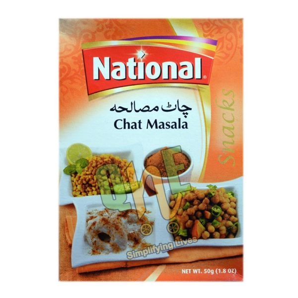 National Chat Masala Mix Spice 55 Gram Pack / Masala Chat Campuran Rempah Ratus / চাট মশলা