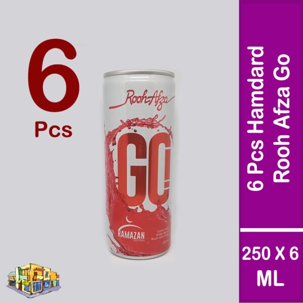 6 Pcs of Rooh Afza Go (250 ML Each)