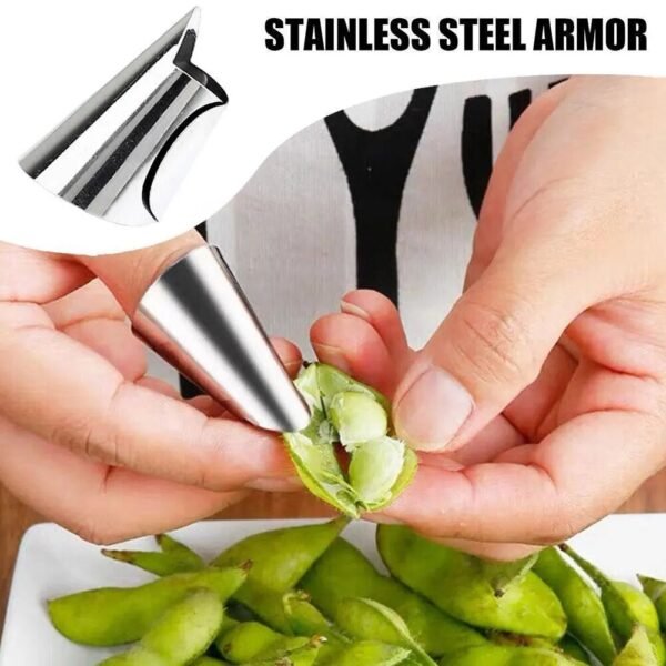 1/5pcs Pea Sheller Stainless Steel Stripper Beans Peeling Tool Convenient For Peeling Beans Peas Nuts Kitchen Hand Protecto P1I0