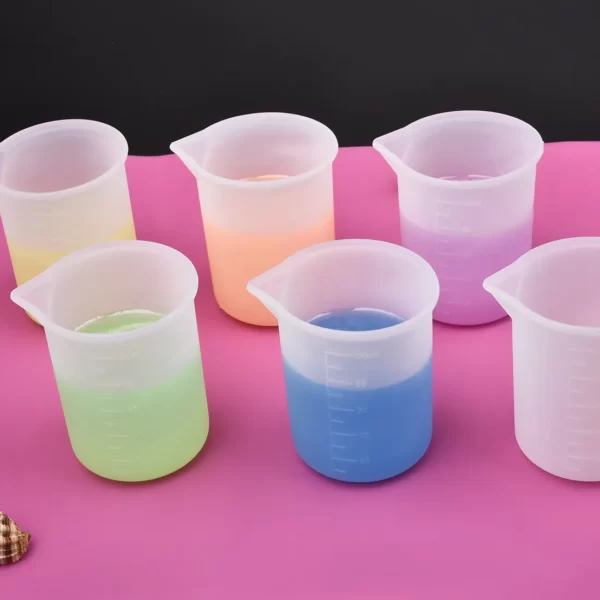 10-300ml Silicone Measuring Cup Transparent With Scale Food-Grade Separating Cups DIY Cake Epoxy Resin Jewelry Making Tools