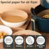 Air Fryer Paper Food Disposable Paper Liner Airfryer Kitchen Cookers Oil-proof Barbecue Plate Steamer Fryer Baking Accessories - Image 2