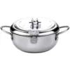 LMETJMA Japanese Deep Frying Pot with a Thermometer and a Lid 304 Stainless Steel Kitchen Tempura Fryer Pan 20 24 cm KC0405 - Image 6