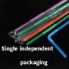 Multicolor Plastic Straws Kitchen Beverage Disposable Drinking Straw Cocktail Wedding Party Accessories - Image 2