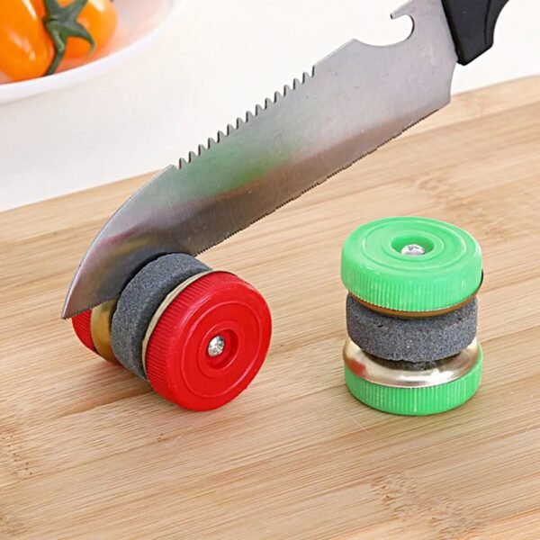 New Mini Knife Sharpener Round Grinding Wheels Sharpening Stone Household Whetstone Kitchen Accessories Tool Random Color