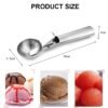 Premium Stainless Steel Ice Cream Scoop with Trigger Fruit Scoop Perfect for Frozen Yogurt Sundae Ice Cream Meatball - Image 2