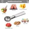 Premium Stainless Steel Ice Cream Scoop with Trigger Fruit Scoop Perfect for Frozen Yogurt Sundae Ice Cream Meatball - Image 6