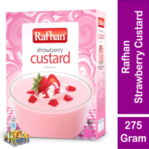 Rafhan Strawberry Custard 275g Pack – A Creamy & Fruity Delight