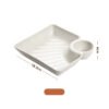 Dumpling Plate With Vinegar Dish Dumpling Plate Dinner Plate Square Plate - Image 9