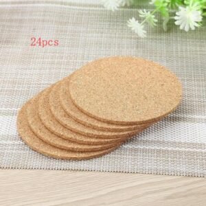 24 Piece Natural Cork Coasters